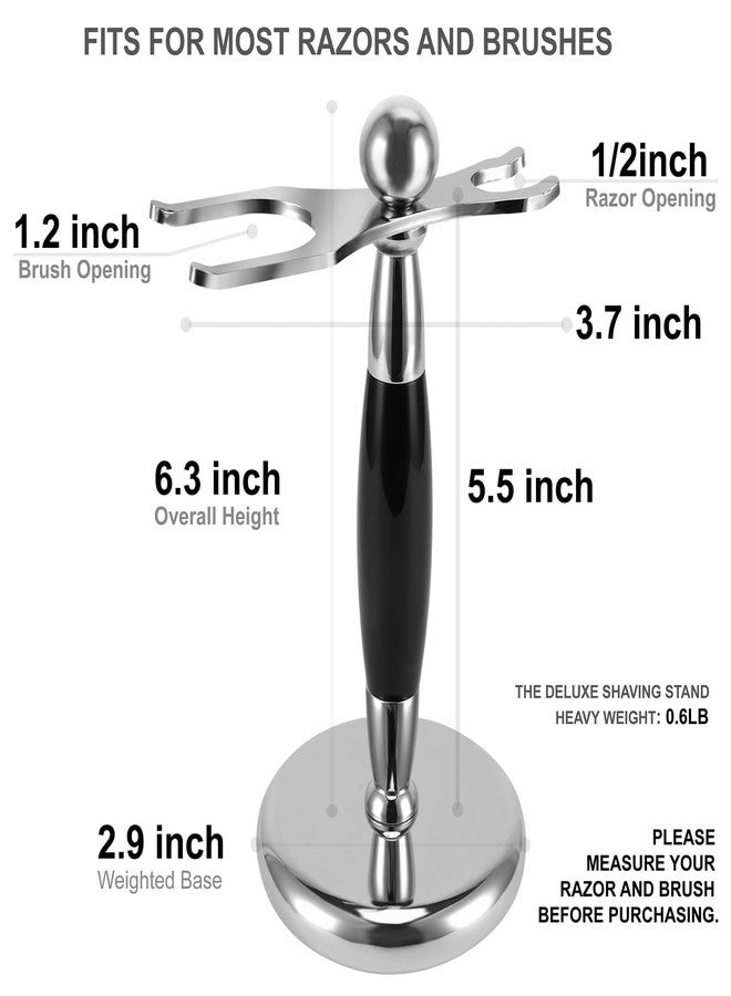 PerPro Luxury Shaving Brush & Razor Stand Universal Shaver Holder with Weighted & Non Slip Base - Image 3